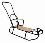 Metalowe sanki z oparciem i pchaczem  Matpol