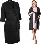 Szlafrok ciążowy LUNA  czarny