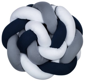 Ochraniacz do łóżeczka WARKOCZ granat/szary/biel