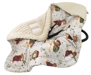 Otulacz ocieplany do fotelika Miś na księżycu minky MimiNu