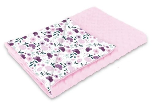 kocyk 70x100 minky+bawełna kwiatowy ogród minky 2.jpg