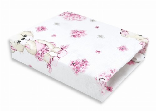 prześcieradełko bawełna 120X60 MimiNu Design BALETNICA RÓŻ.jpg