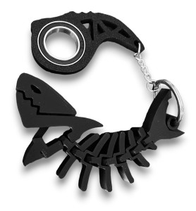 Brelok do kluczy REKINEK CZARNY keyspiner keyrambit