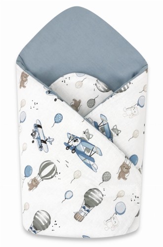 rożek niemowlęcy bawełna SAMOLOTY.jpg