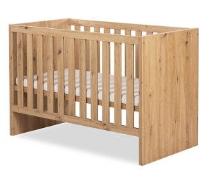 Łóżeczko 120x60 AMELIA z barierką dąb LittleSky by Klupś