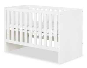 Łóżeczko 120x60 AMELIA z barierką biel LittleSky by Klupś