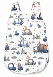 Śpiworek dla niemowląt  2.5 TOG MimiNu  Samochodziki Niebieskie