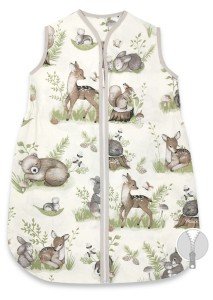 Śpiworek letni dla niemowląt  0.5 TOG MimiNu Spokojny Las Natural