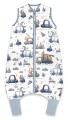 śpiworek do spania z nogawkami bawełna rozmiar M SAMOCHODZIKI NIEBIESKIE.jpg
