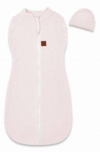 Otulacz śpiworek 2w1 TEDDY z czapeczką MimiNu SOFT RÓŻ