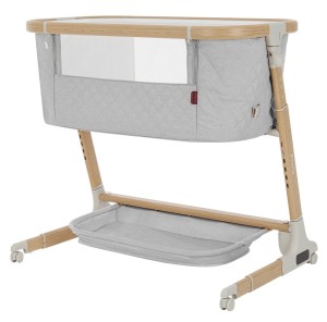 Łóżeczko dostawka z systemem kołysania Carrello PRIMA Cloud Grey