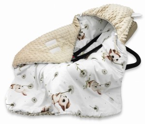 Otulacz ocieplany do fotelika KOTKI minky MimiNu