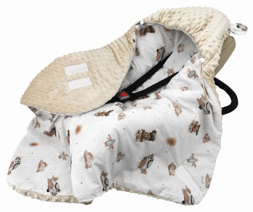 otulak 90x90 z kapturkiem minky+bawełna MISIE BEŻ+NUGAT.jpg