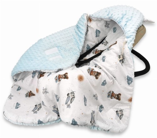 otulak 90x90 z kapturkiem minky+bawełna MISIE BŁĘKIT+BŁĘKIT.jpg