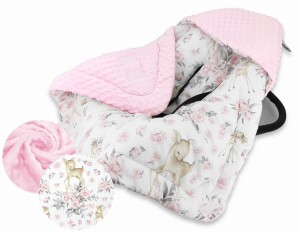 Otulacz ocieplany do fotelika Słodka Sarenka minky MimiNu