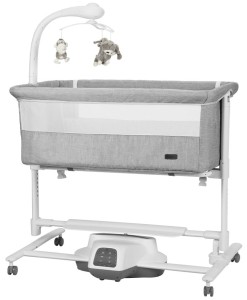 Łóżeczko dostawne dostawka kołyska Carrello BLOOM ANCHOR GREY