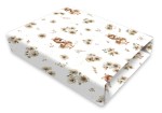 Prześcieradło MimiNu 120x60 cm KACZUSZKI BEŻ