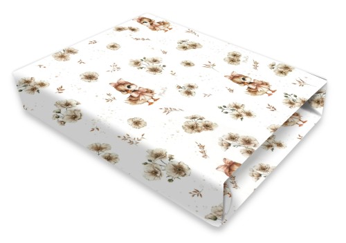 prześcieradełko bawełna ZŁOŻONE KACZUSZKI BEŻ.jpg