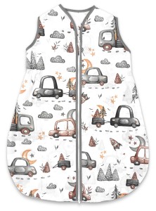 Śpiworek dla niemowląt  2.5 TOG MimiNu  AVI SAMOCHODZIKI SZARE