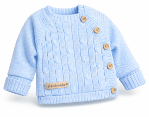 Sweterek włóczkowy BLUE 80/86
