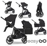 Wózek dla rodzeństwa 2w1 EasyGo DUOFLEX Ebony Black