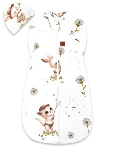 Otulacz śpiworek 2w1 TEDDY z czapeczką MimiNu SOFT KOTKI
