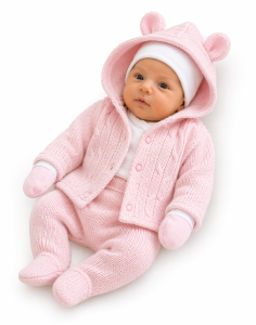 Komplet włóczkowy wyprawka 50 cm PINK
