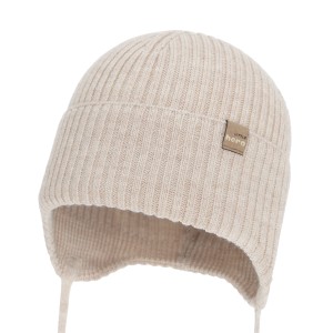 Czapka merino BOY 44-46 beżowa FENARO