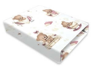 MimiNu prześcieradło 120x60 cm MISIOWE SNY PINK