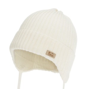 Czapka niemowlęca merino BOY 40-42 ecru GLINT