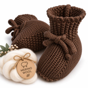 Milusie buciki niemowlęce MERINO 