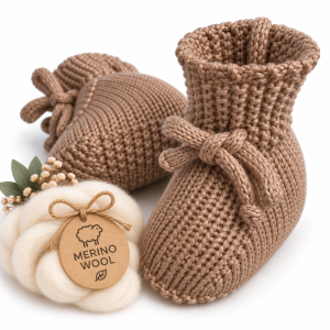 Milusie buciki niemowlęce MERINO 