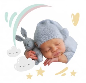 Otulacz śpiworek 2w1 TEDDY z czapeczką MimiNu SOFT LISTKI